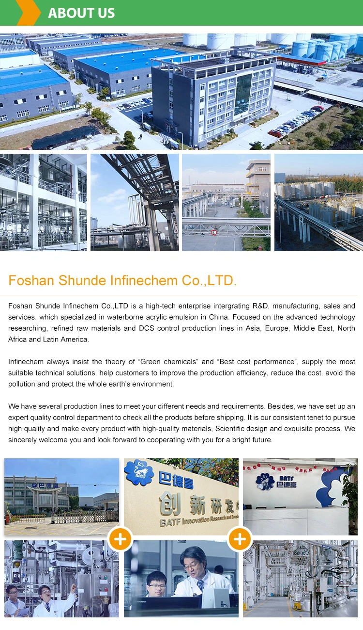 Infinechem Water Based Styrene Acrylic Emulsion Liquid Polymer Resin